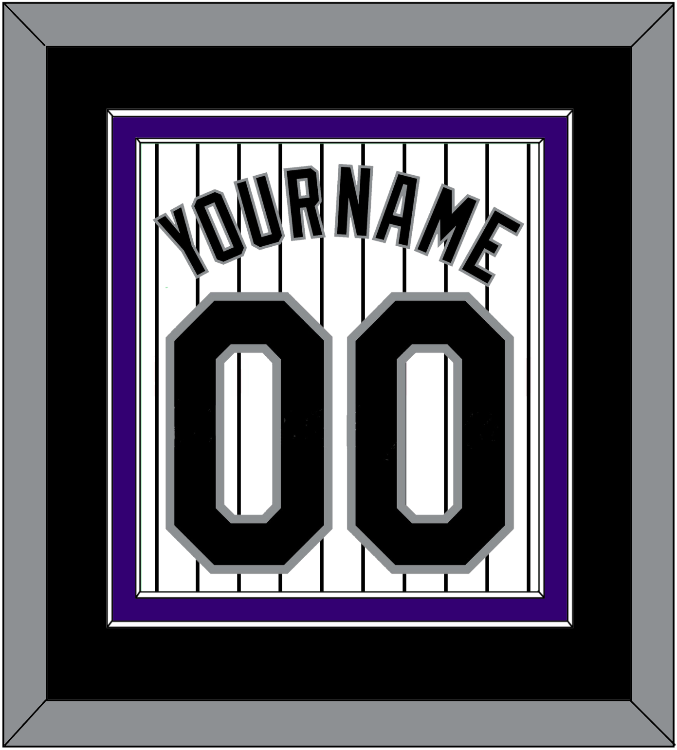 Colorado Name & Number - Home White Pinstripes - Signature Tier 3