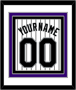 Colorado Name & Number - Home White Pinstripes - Triple Mat 1