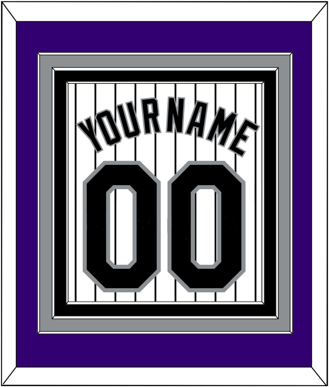 Colorado Name & Number - Home White Pinstripes - Premier Tier 2