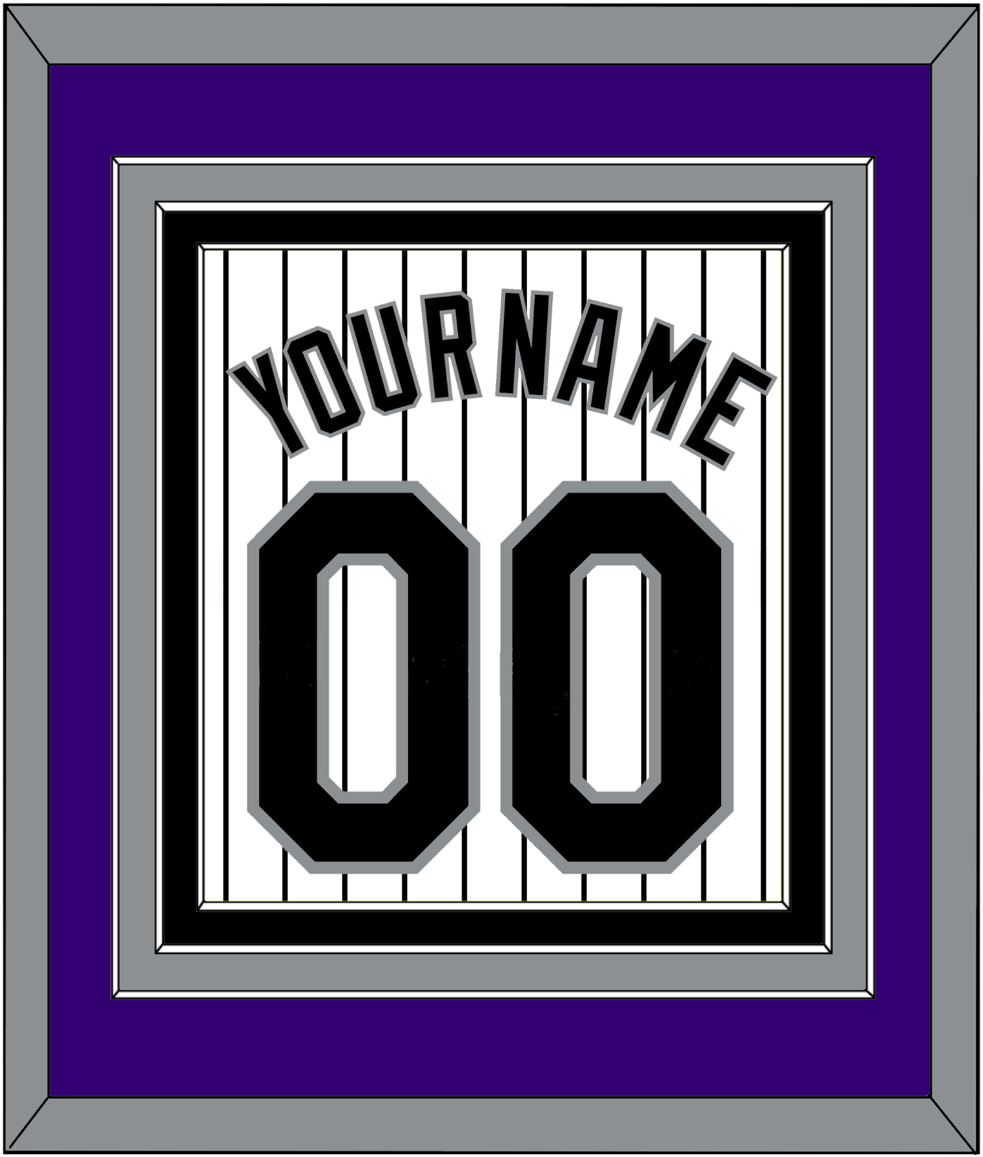 Colorado Name & Number - Home White Pinstripes - Premier Tier 2