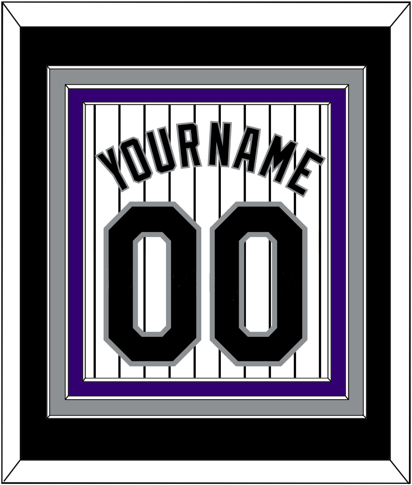 Colorado Name & Number - Home White Pinstripes - Premier Tier 3