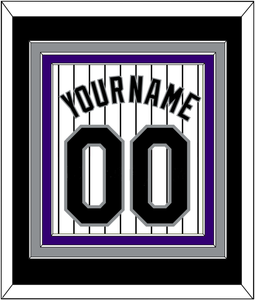 Colorado Name & Number - Home White Pinstripes - Triple Mat 3