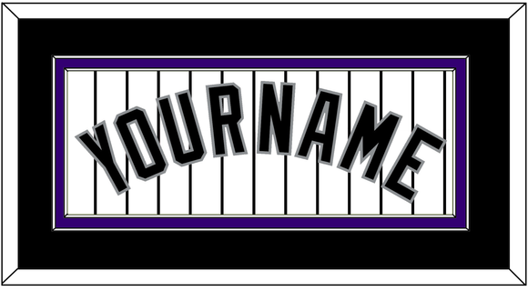 Colorado Name - Home White Pinstripes - Double Mat 3