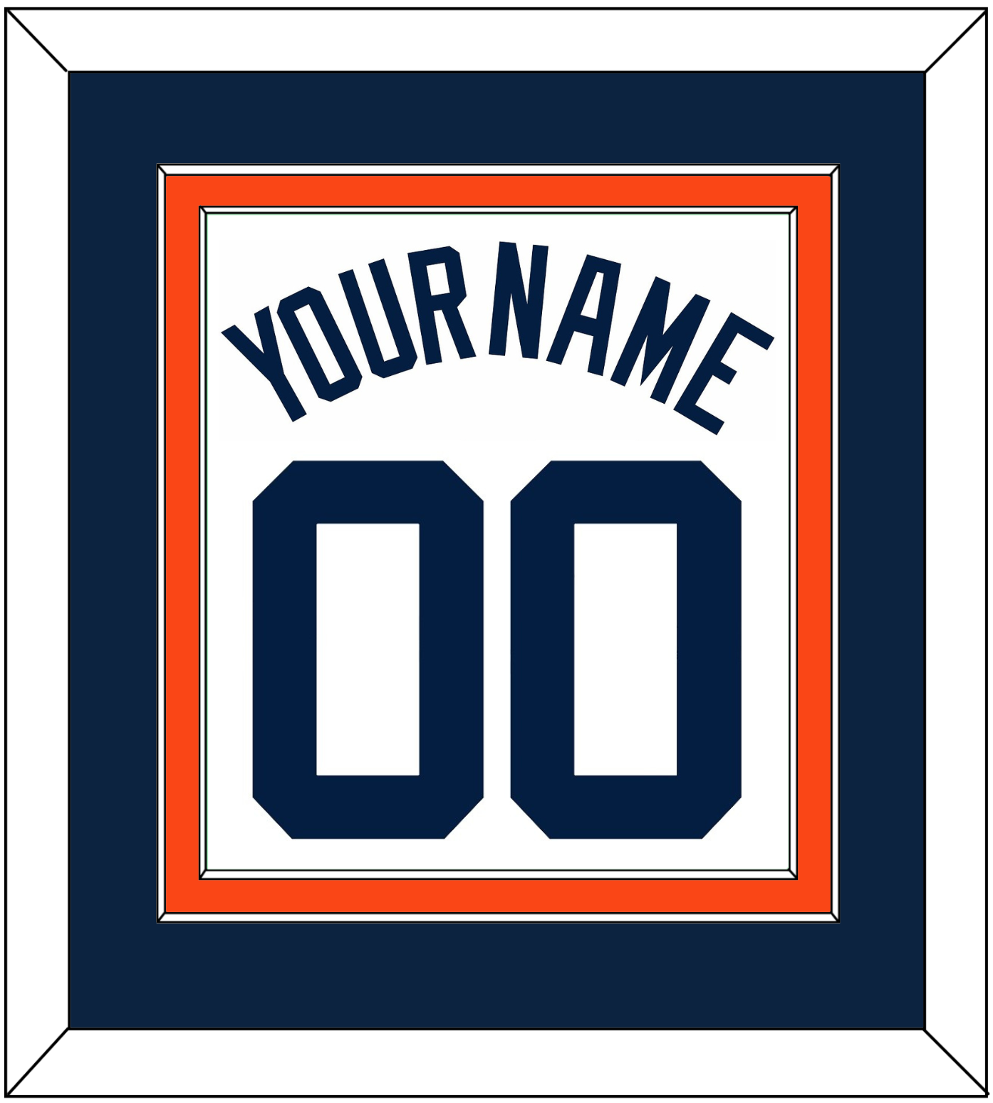 Detroit Name & Number - Home White (1972-2017) - Signature Tier 3