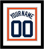 Detroit Name & Number - Home White (1972-2017) - Double Mat 2