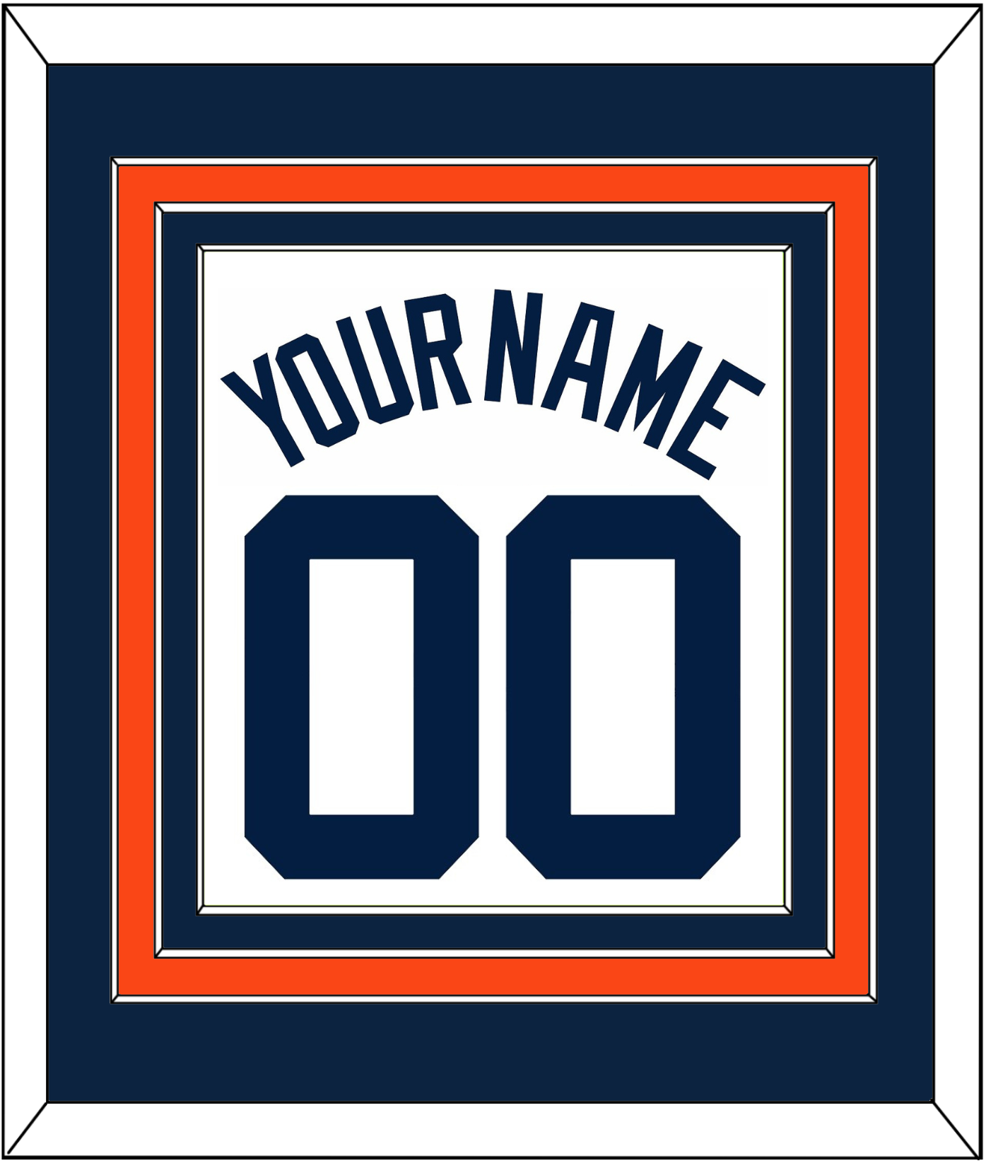 Detroit Name & Number - Home White (1972-2017) - Premier Tier 2
