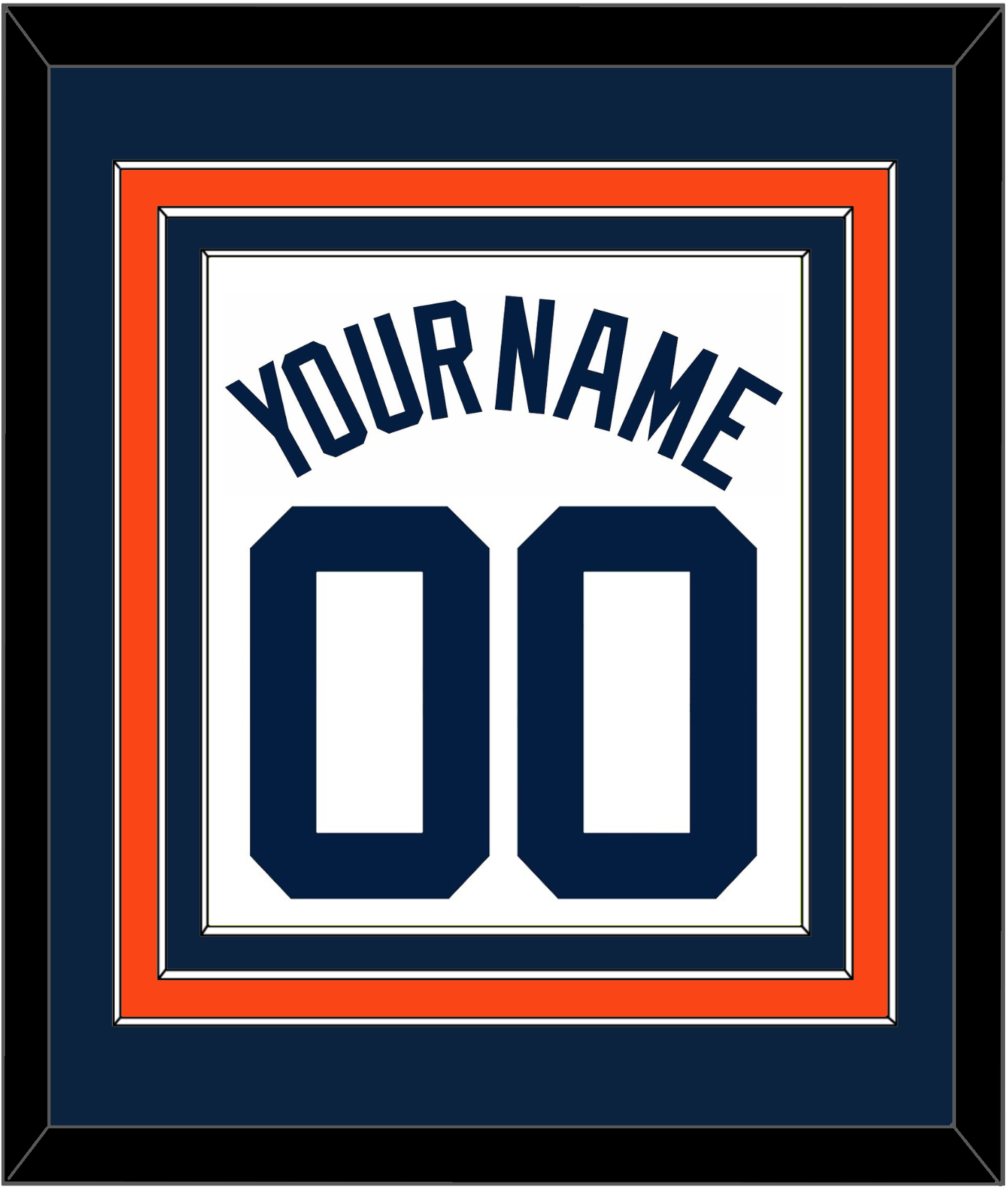Detroit Name & Number - Home White - Premier Tier 2