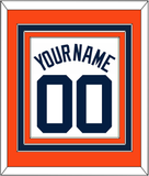 Detroit Name & Number - Home White (1972-2017) - Triple Mat 3