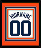 Detroit Name & Number - Home White (1972-2017) - Triple Mat 3