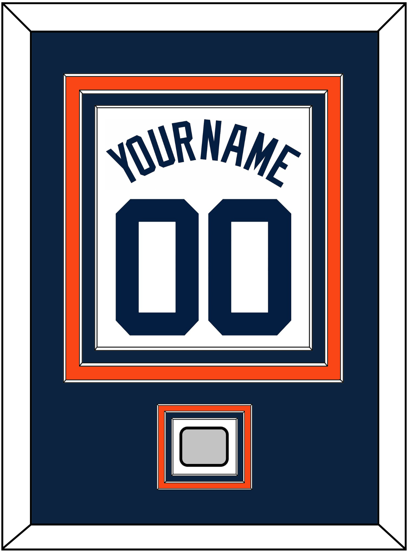 Detroit Name, Number & World Series Patch - Home White (1972-2017) - Premier Tier 2