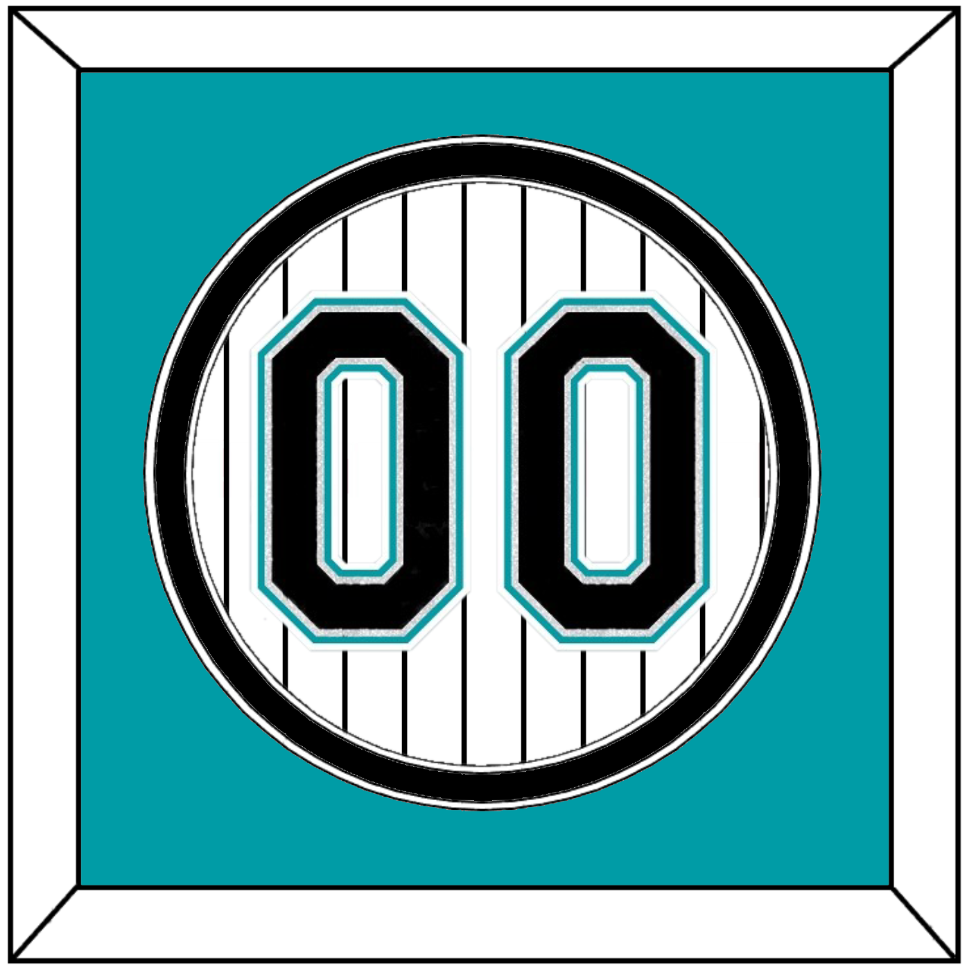 Florida Number - Home White Pinstripes (2003-2011) - Signature Tier 2