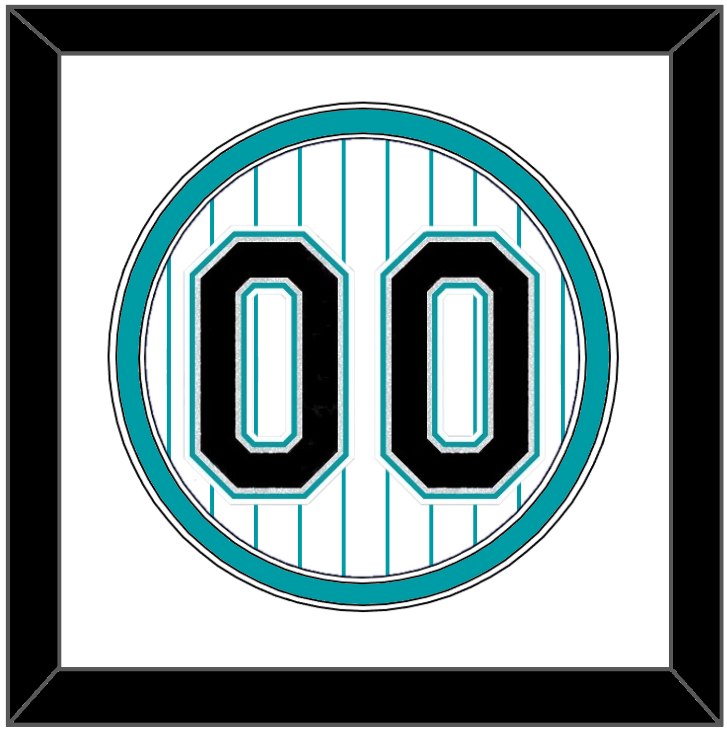 Florida Number - Home White Pinstripes (1993-2002) - Signature Tier 1