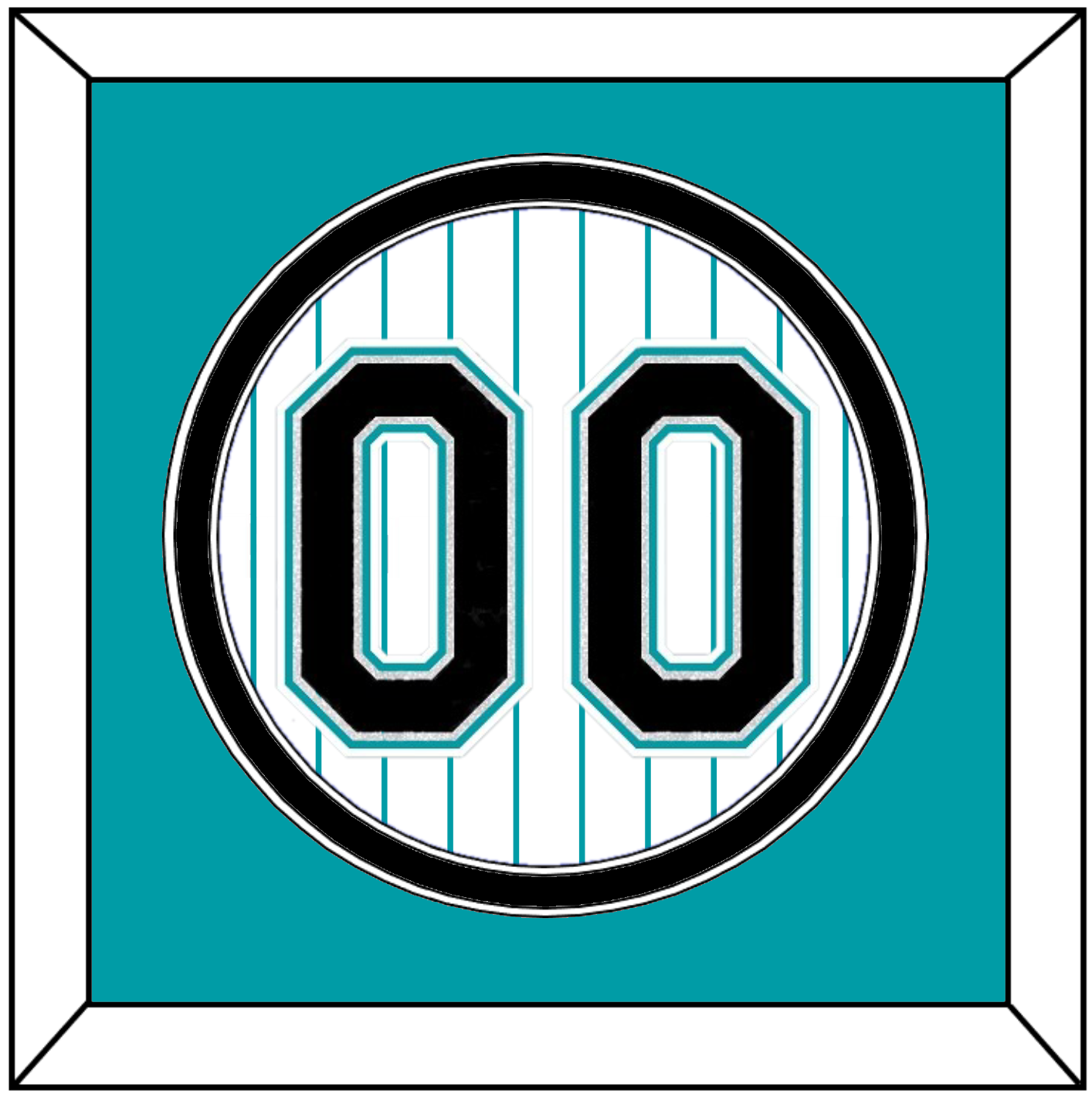 Florida Number - Home White Pinstripes (1993-2002) - Signature Tier 2