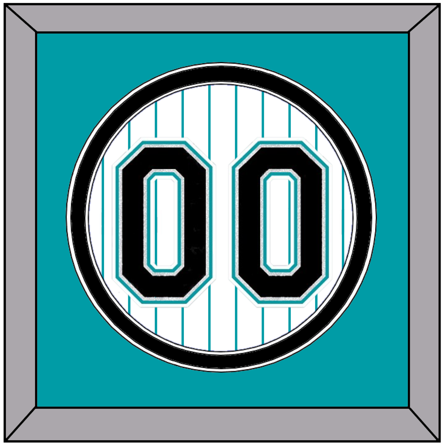 Florida Number - Home White Pinstripes (1993-2002) - Signature Tier 2