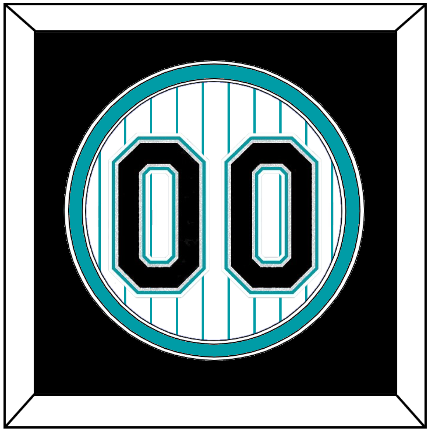 Florida Number - Home White Pinstripes (1993-2002) - Signature Tier 3
