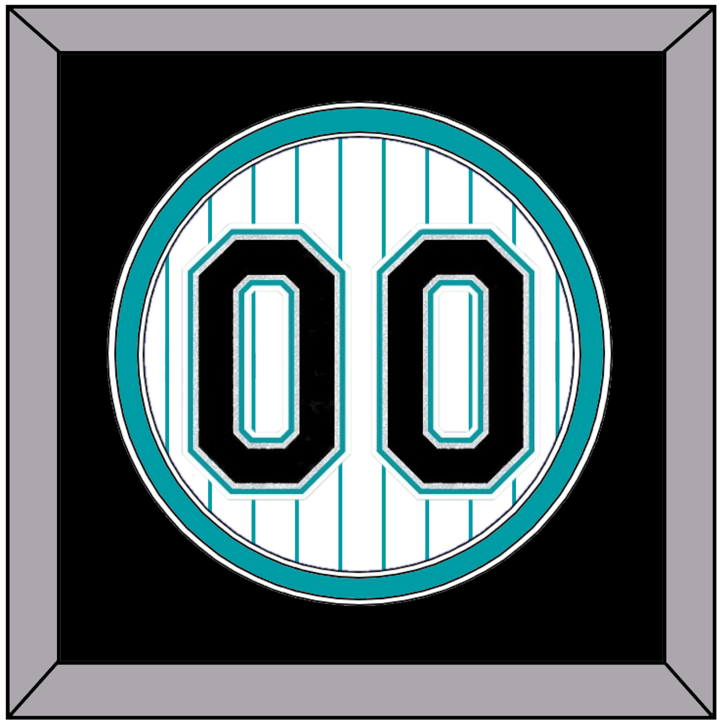 Florida Number - Home White Pinstripes (1993-2002) - Signature Tier 3