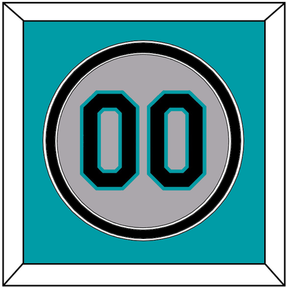 Florida Number - Road Gray (1993-2002) - Signature Tier 2