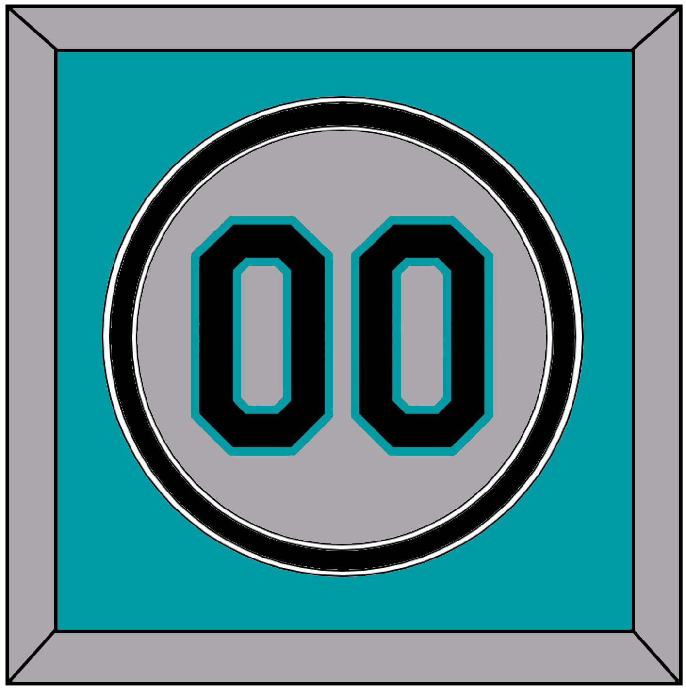 Florida Number - Road Gray (1993-2002) - Signature Tier 2