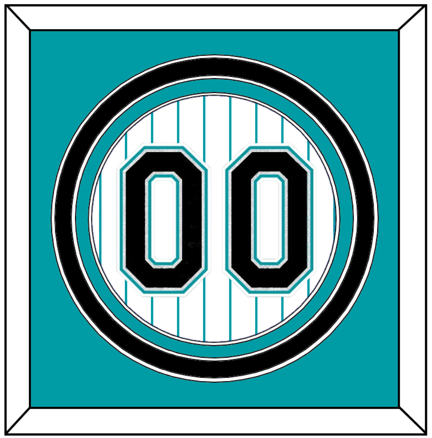 Florida Number - Home White Pinstripes (1993-2002) - Premier Tier 2