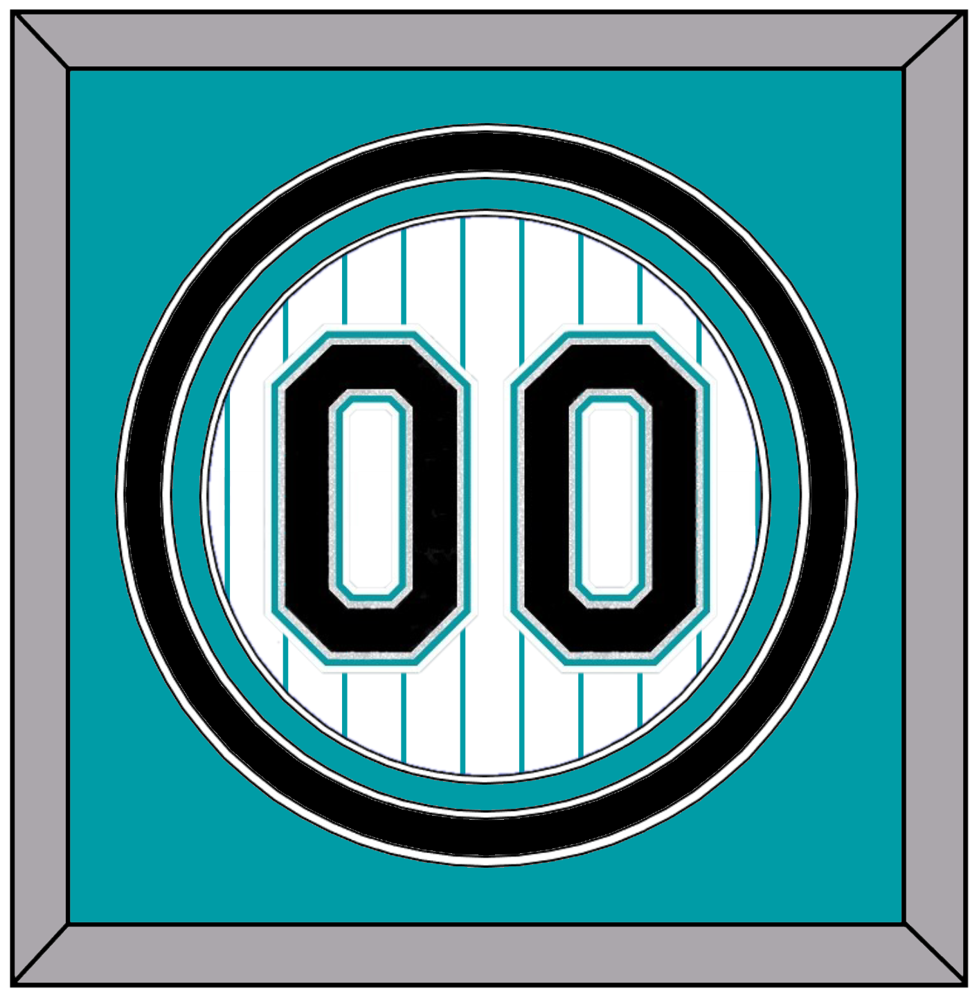 Florida Number - Home White Pinstripes (1993-2002) - Premier Tier 2
