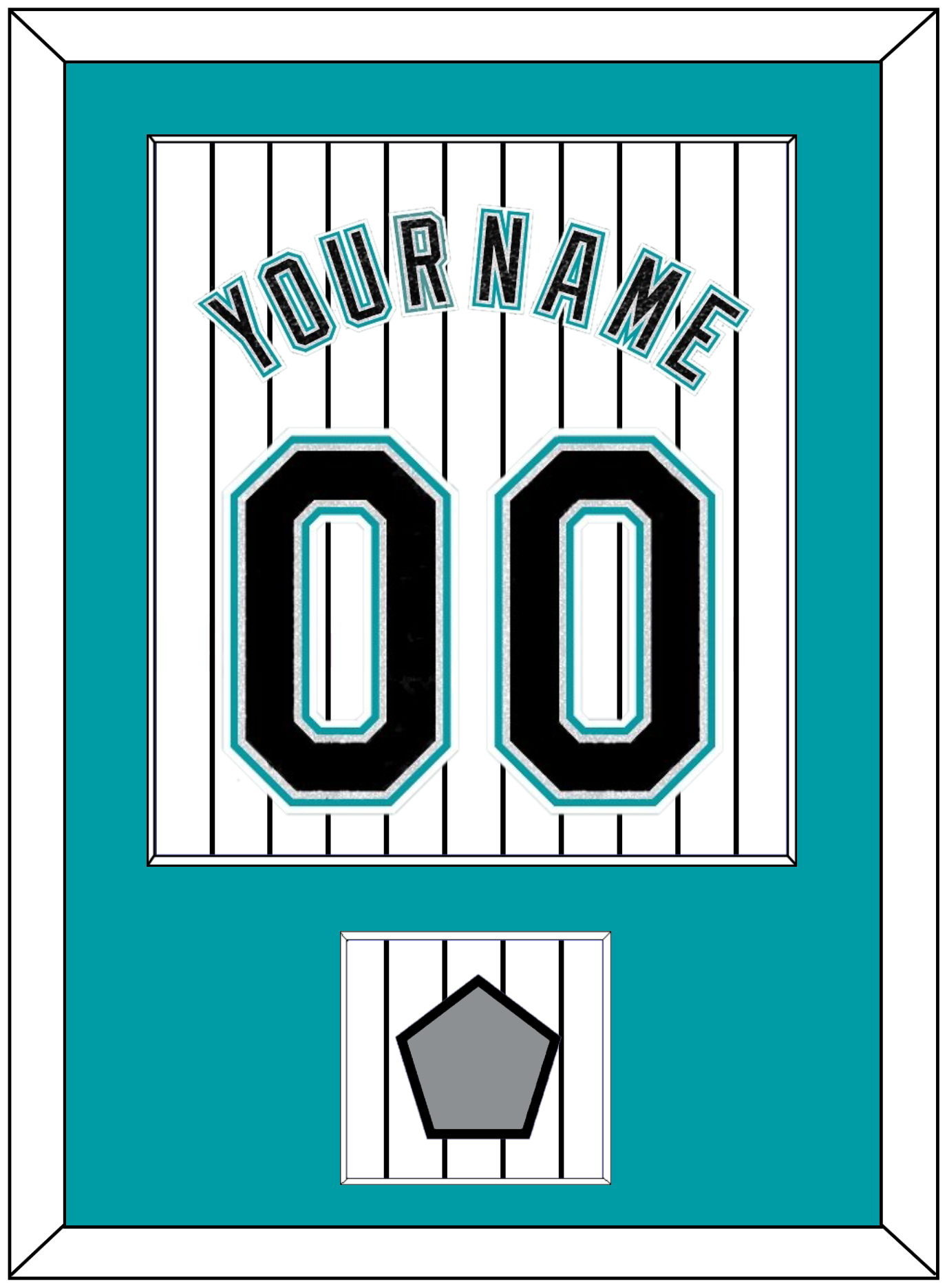 Florida Name & Number With World Series Patch- Home White Pinstripes (2003-2011) - Essential Tier 1