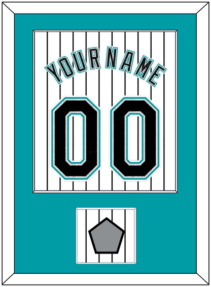Florida Name & Number With World Series Patch- Home White Pinstripes (2003-2011) - Essential Tier 1