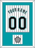 Florida Name & Number With 2003 World Series Champions Patch- Home White Pinstripes (2003-2011) - Single Mat 1
