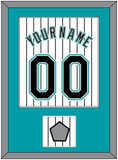 Florida Name & Number With 2003 World Series Champions Patch- Home White Pinstripes (2003-2011) - Single Mat 1