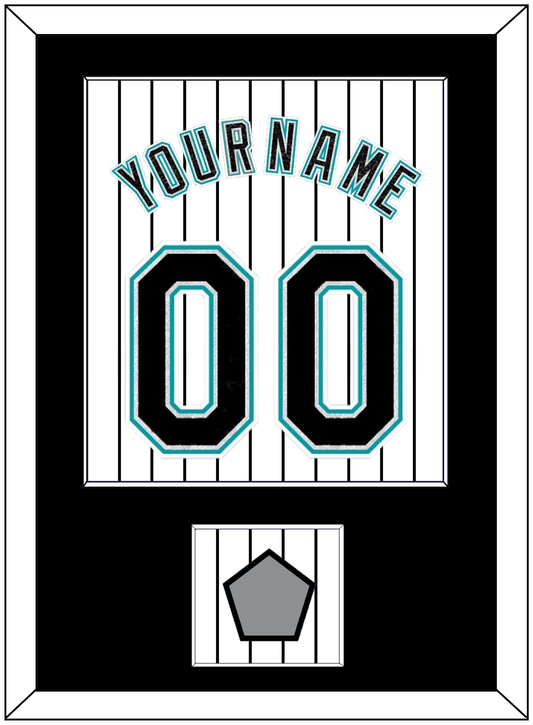 Florida Name & Number With World Series Patch- Home White Pinstripes (2003-2011) - Essential Tier 2