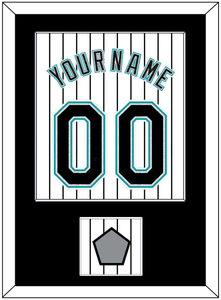 Florida Name & Number With World Series Patch- Home White Pinstripes (2003-2011) - Single Mat 2