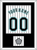 Florida Name & Number With 2003 World Series Champions Patch- Home White Pinstripes (2003-2011) - Single Mat 2