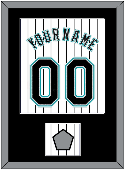 Florida Name & Number With 2003 World Series Champions Patch- Home White Pinstripes (2003-2011) - Essential Tier 2