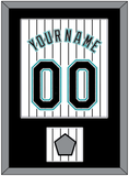 Florida Name & Number With 2003 World Series Champions Patch- Home White Pinstripes (2003-2011) - Single Mat 2