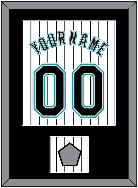 Florida Name & Number With World Series Patch- Home White Pinstripes (2003-2011) - Single Mat 2