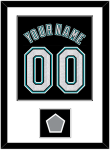 Florida Name & Number With 2003 World Series Champions Patch - Alternate Black (2003-2011) - Single Mat 1