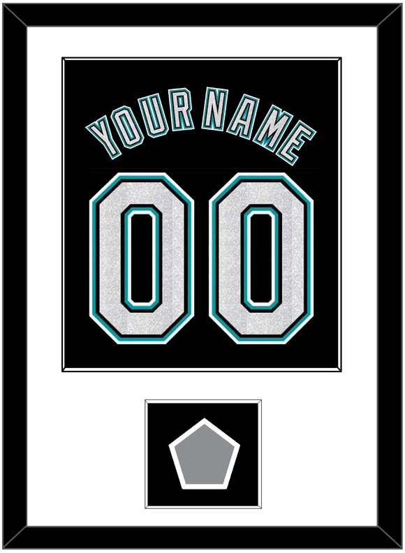 Florida Name & Number With 2003 World Series Champions Patch - Alternate Black (2003-2011) - Single Mat 1