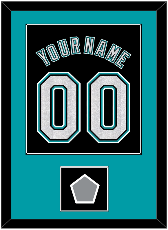 Florida Name & Number With World Series Patch - Alternate Black (2003-2011) - Single Mat 2