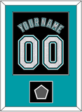 Florida Name & Number With World Series Patch - Alternate Black (2003-2011) - Single Mat 2