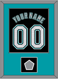 Florida Name & Number With World Series Patch - Alternate Black (2003-2011) - Single Mat 2