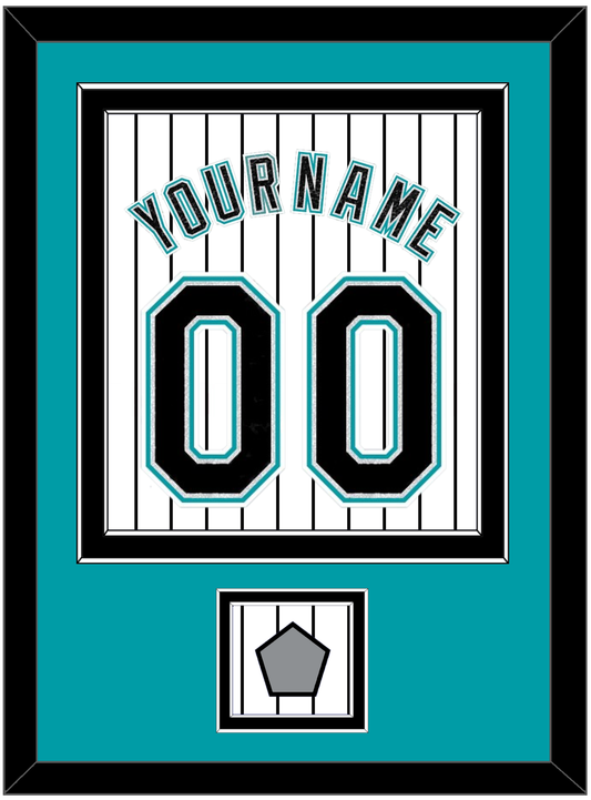 Florida Name & Number With 2003 World Series Champions Patch- Home White Pinstripes (2003-2011) - Signature Tier 2