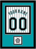 Florida Name & Number With 2003 World Series Champions Patch- Home White Pinstripes (2003-2011) - Double Mat 2