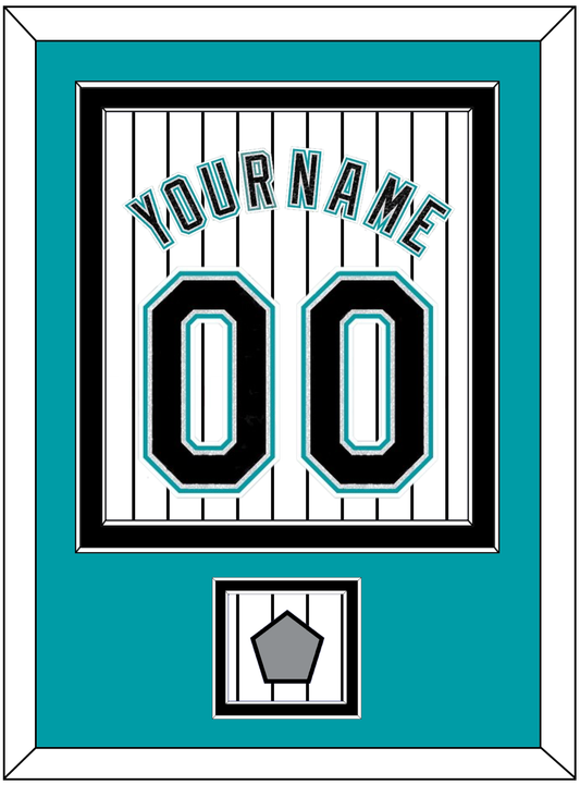Florida Name & Number With 2003 World Series Champions Patch- Home White Pinstripes (2003-2011) - Signature Tier 2