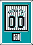 Florida Name & Number With 2003 World Series Champions Patch- Home White Pinstripes (2003-2011) - Double Mat 2