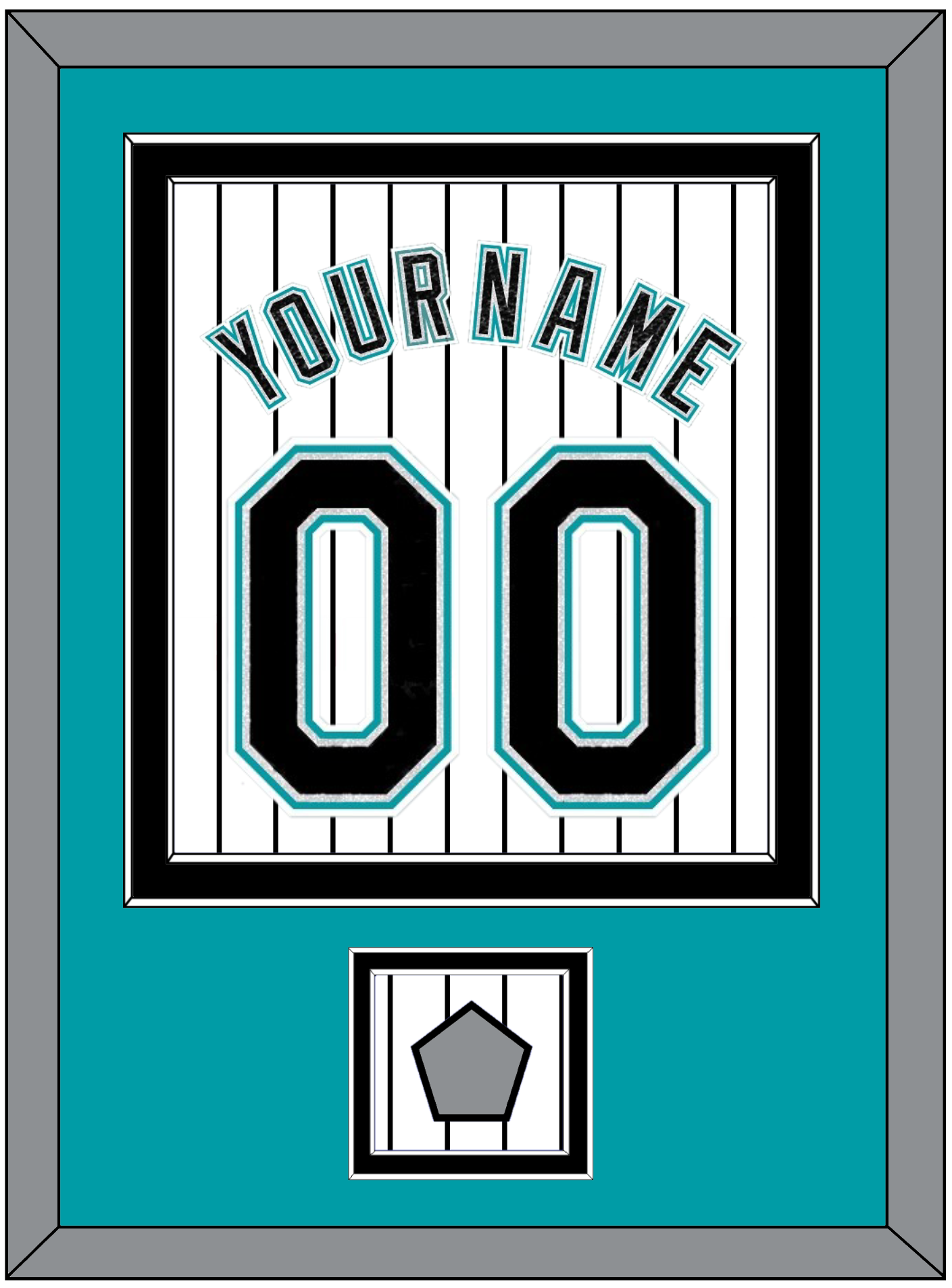 Florida Name & Number With World Series Patch- Home White Pinstripes (2003-2011) - Signature Tier 2