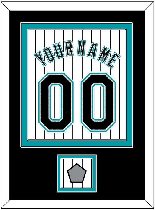 Florida Name & Number With 2003 World Series Champions Patch- Home White Pinstripes (2003-2011) - Signature Tier 3