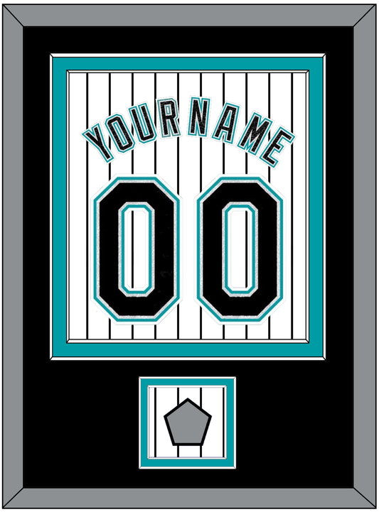 Florida Name & Number With World Series Patch- Home White Pinstripes (2003-2011) - Signature Tier 3