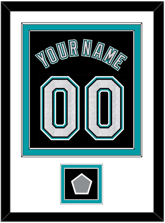 Florida Name & Number With World Series Patch - Alternate Black (2003-2011) - Double Mat 1