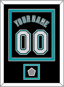 Florida Name & Number With World Series Patch - Alternate Black (2003-2011) - Double Mat 2