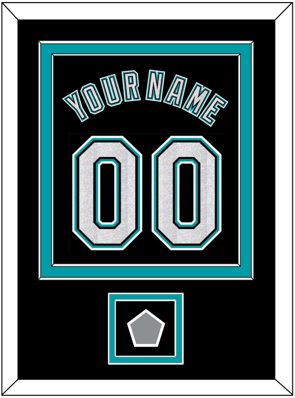 Florida Name & Number With World Series Patch - Alternate Black (2003-2011) - Double Mat 2