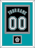 Florida Name & Number With 2003 World Series Champions Patch - Alternate Black (2003-2011) - Double Mat 3